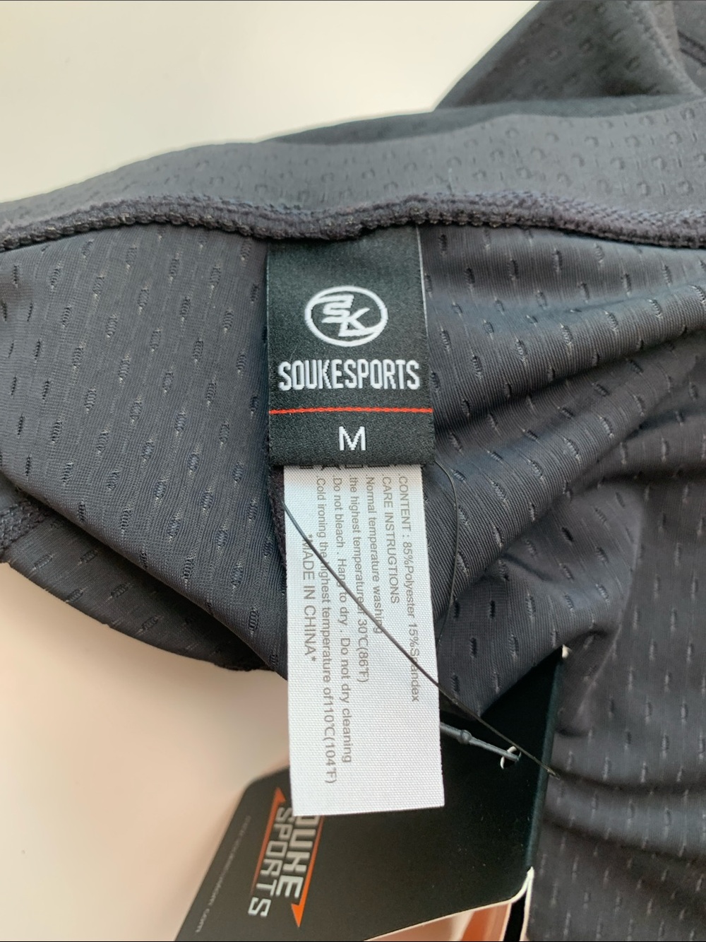 NWT Padded  Black Cycling Shorts with Bright Orange Lining - Picture 9 of 9